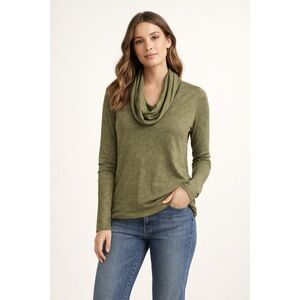 GAP Olive Green Cowl Neck Lightweight Sweater Size Medium